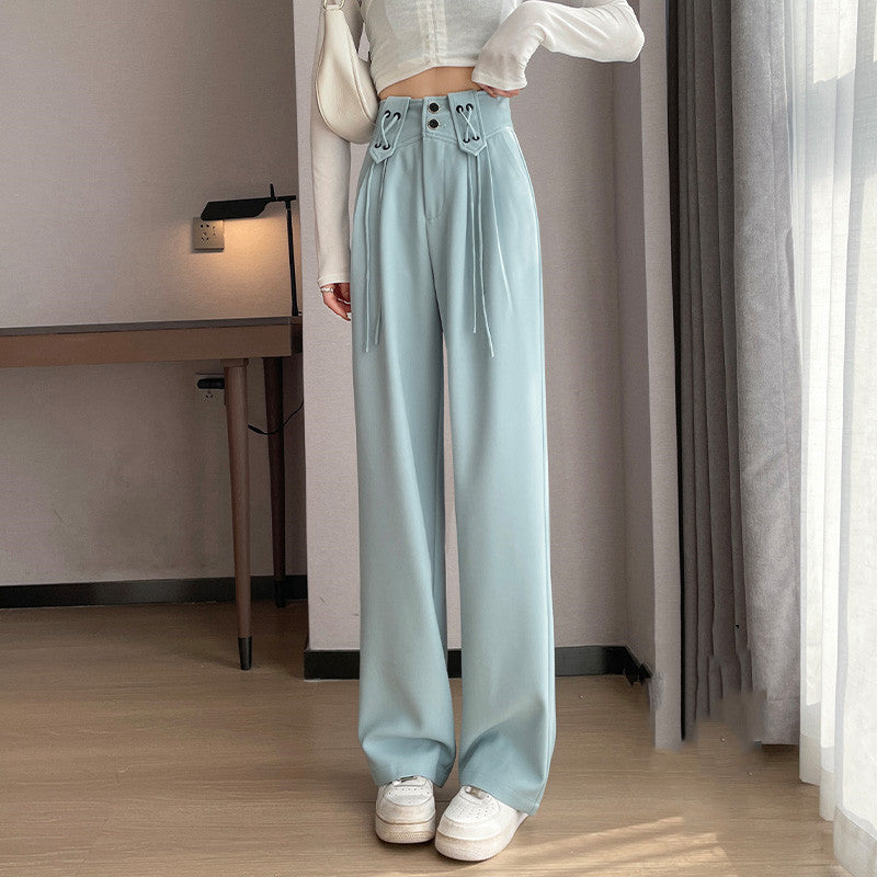 Women's Straight Fit Loose Slim Suit Pants
