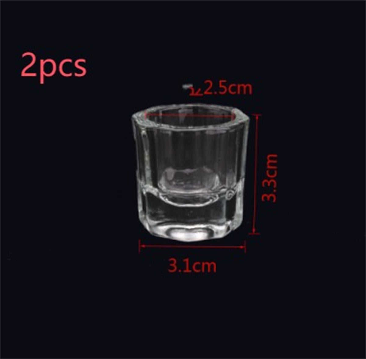 Small Octagonal Crystal Cup Without Cover To Make Special Liquid Cup And Mixing Cup For Crystal Armour