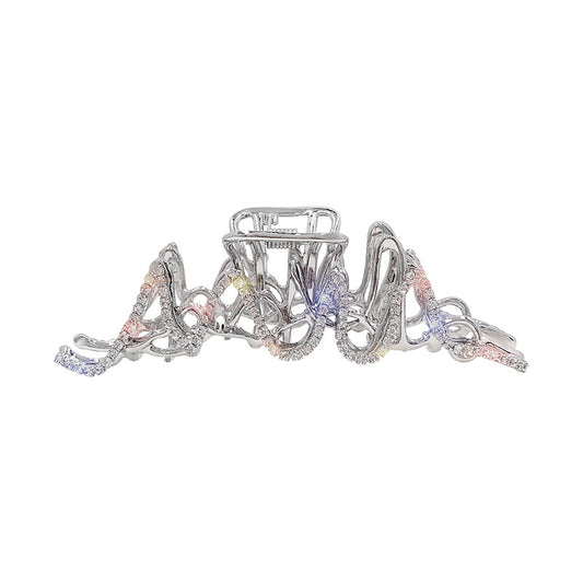Lightning Metal Liquid Back Head Grip Barrettes Female Headdress