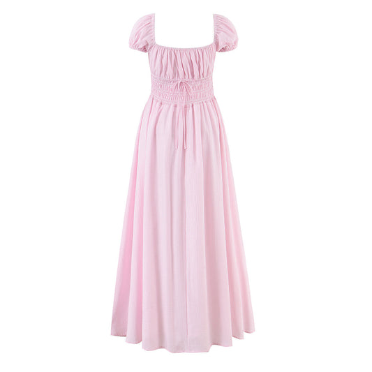 Chest Lace Up Striped Design Dress