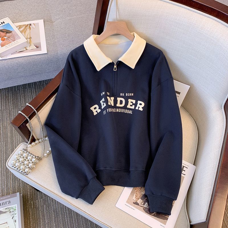 Forår og efterår farvematchende tynd langærmet sweater til kvinder
