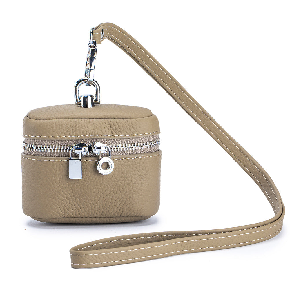 Leather Small Neck-hanging Coin Purse Simple And Portable
