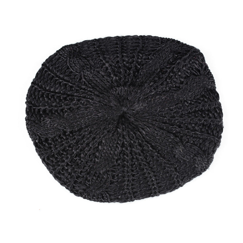 Women's Autumn And Winter Big Buds Twist Ball Knitted Hat