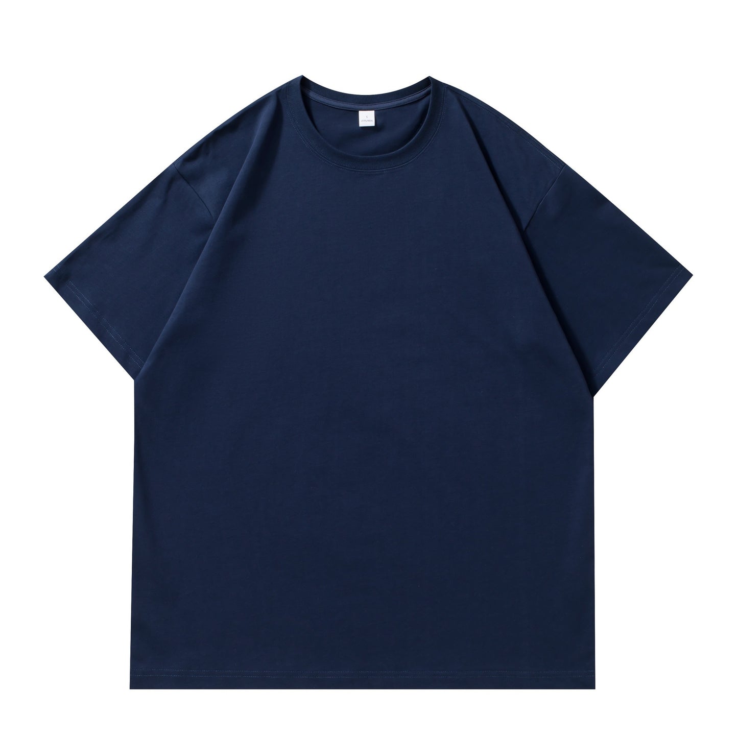 Combed Summer New Cotton Short Sleeve Slightly Drop Shoulder