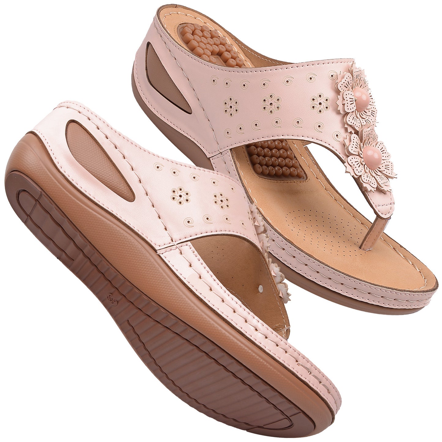 Women's Large Size Lightweight Non-slip Wear-resistant Massage Sandals