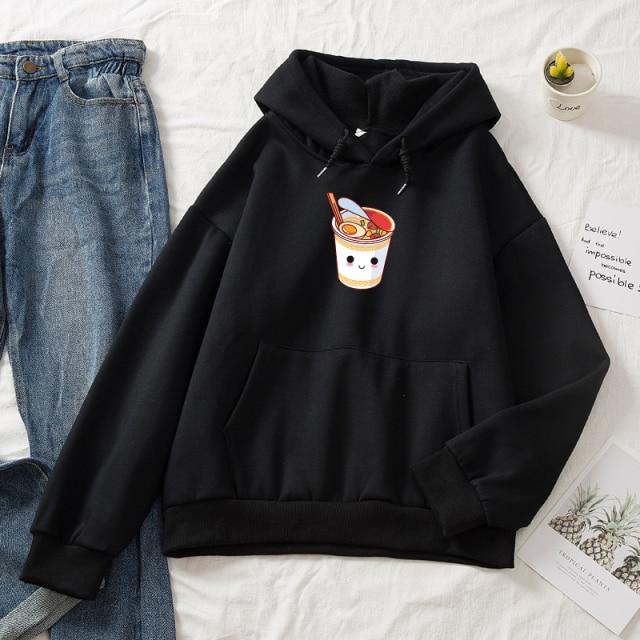 Hooded Solid Color Versatile Loose Student Hoodie Youth Casual