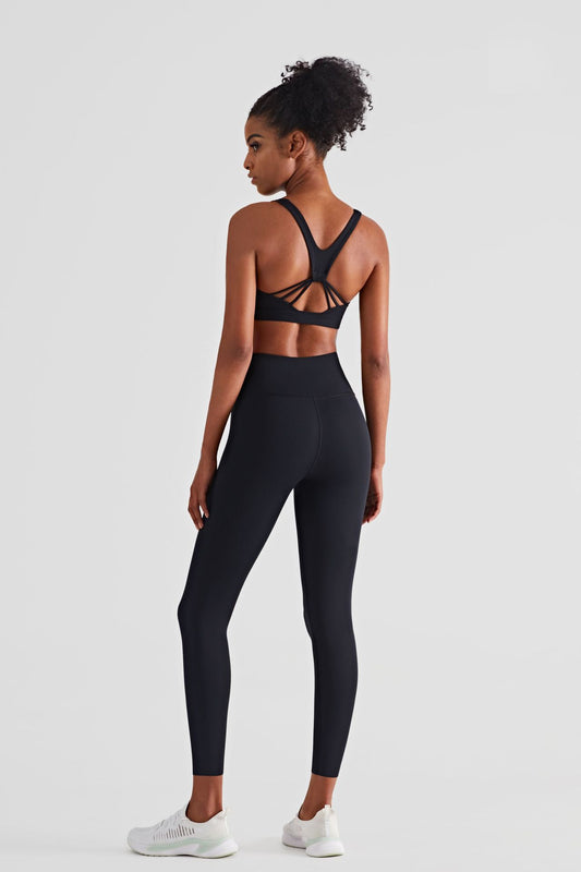 Fitness Leggings Hot Sweat Double Waist Thin Outdoor Hips Yogabukser