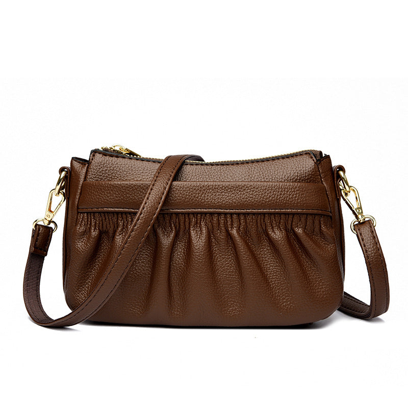 Genuine Leather High-end Textured Shoulder Sling Bag