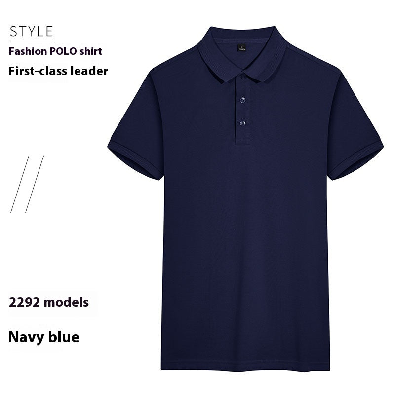 Summer Lapels Polo Shirt Short Sleeve Thin Breathable