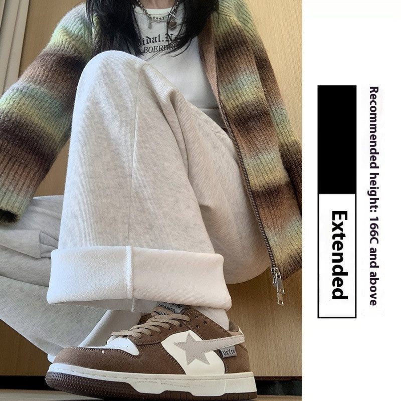Fleece-lined Sports Pants Female Autumn And Winter