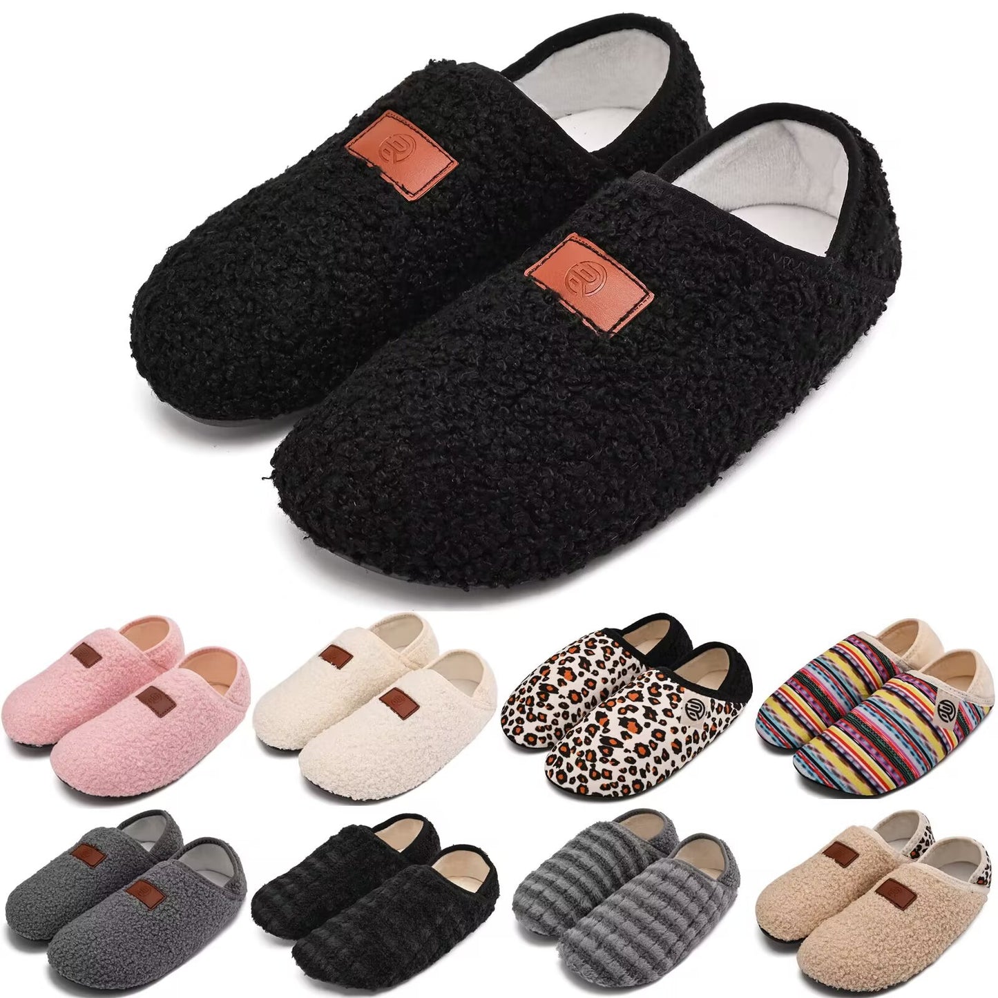 Indoor Bag Heel Soft Bottom Home Thermal Furry Shoes