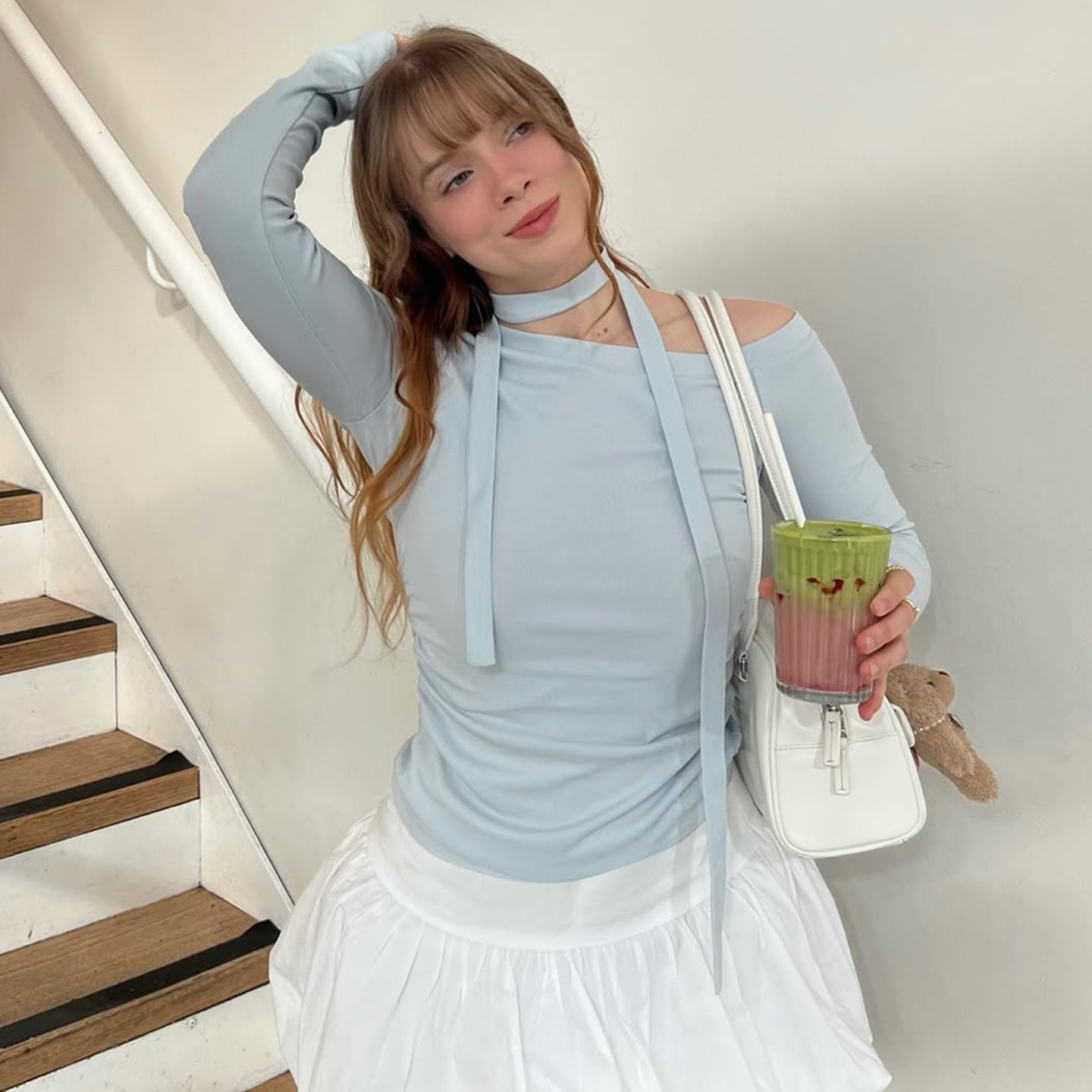 Stylish Minimalist Slim Fit Long Sleeve Top For Women