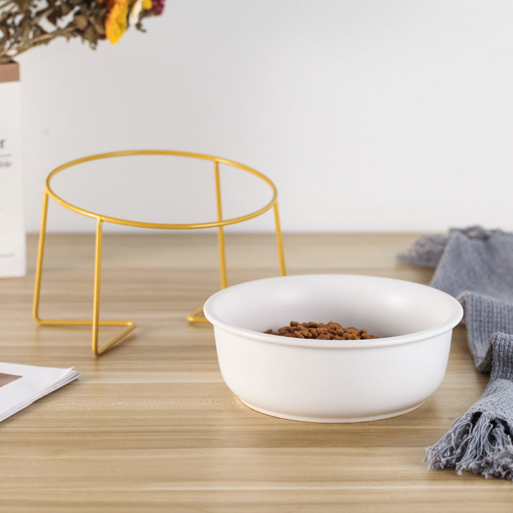Cat Bowl Oblique Mouth Tilted Ceramic Pet Bowl Cat Food Bowl