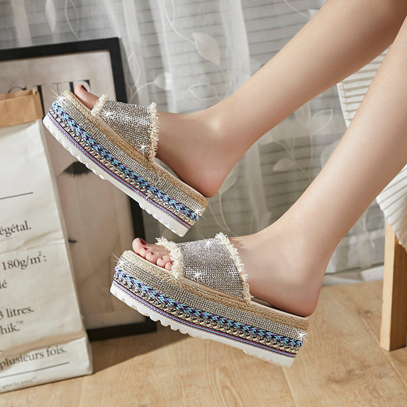 Casual Sponge Cake Thick-soled Increase Women's Slippers
