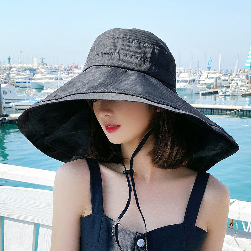 Wide Brim Neck Protection Protection Hat Female UV Protection Outdoor Big Brim Sun Hat