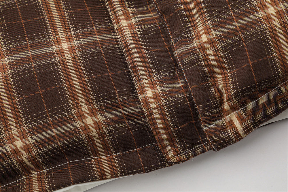 Double-sided Wear Double-sided Wear Plaid Stand Collar Cotton-padded Coat