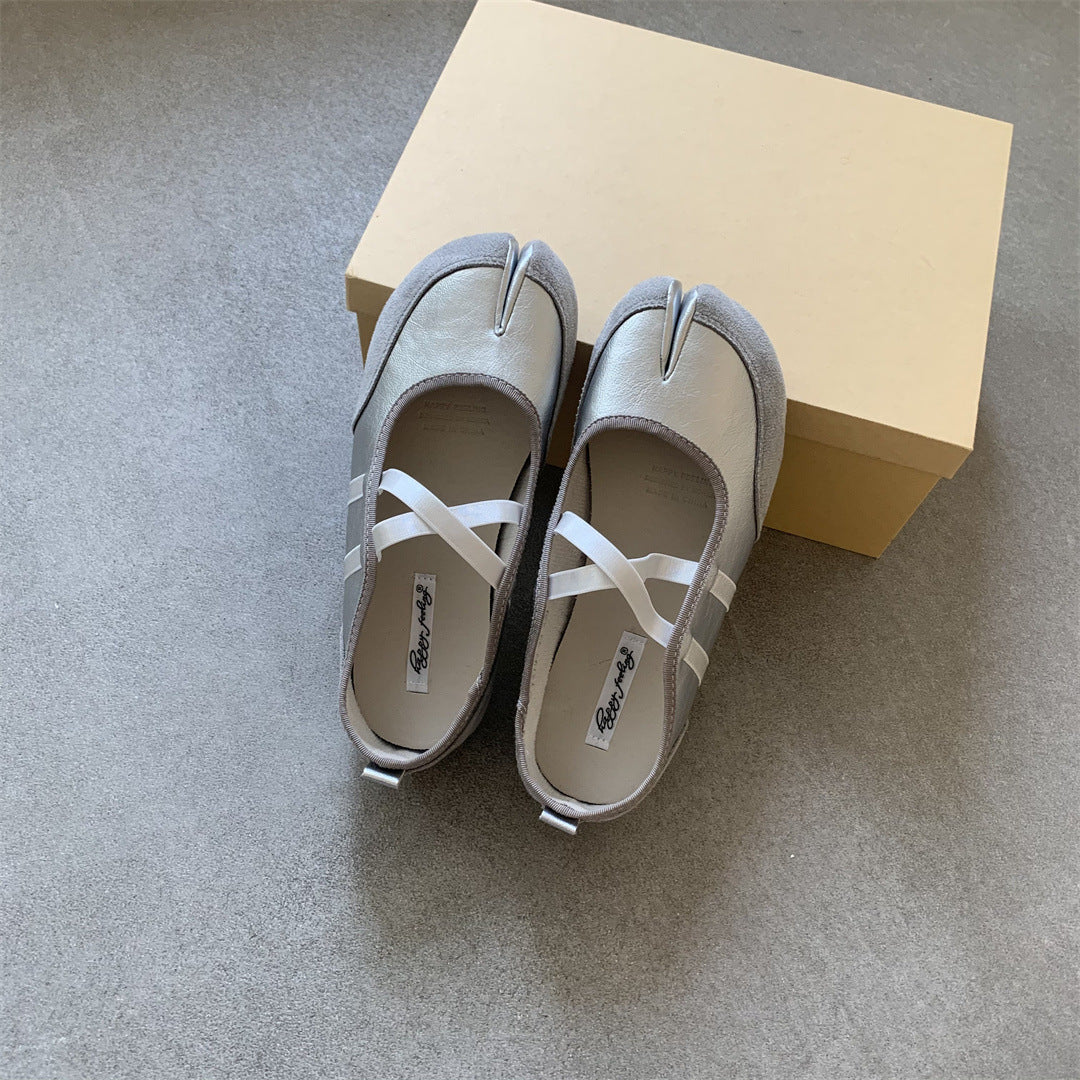 Thick Bottom Split Toe Trotter Feet Pumps Women