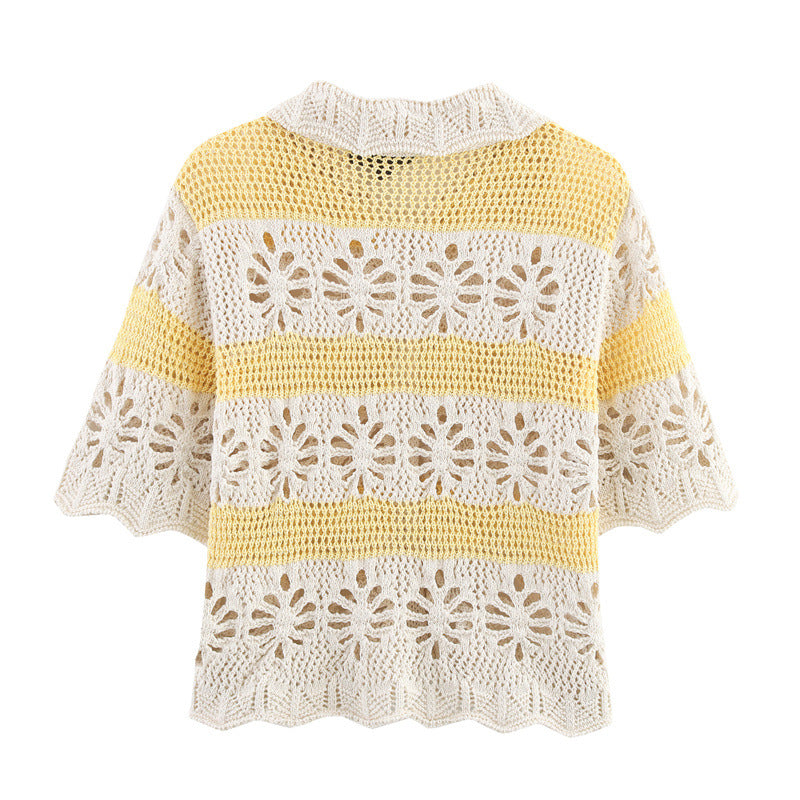 Summer Jacquard Mesh Women's Knitwear