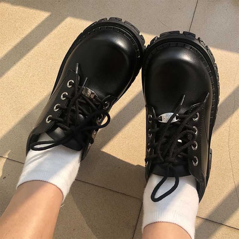 Thick Soled Small Leather Shoes Summer Thin American Style