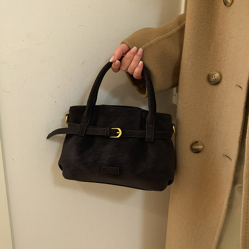 Stylish Matte-finish Crossbody Shoulder Bag