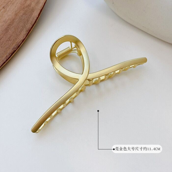 Simple  Claw Large Shark Clip Metal Hair Headdress