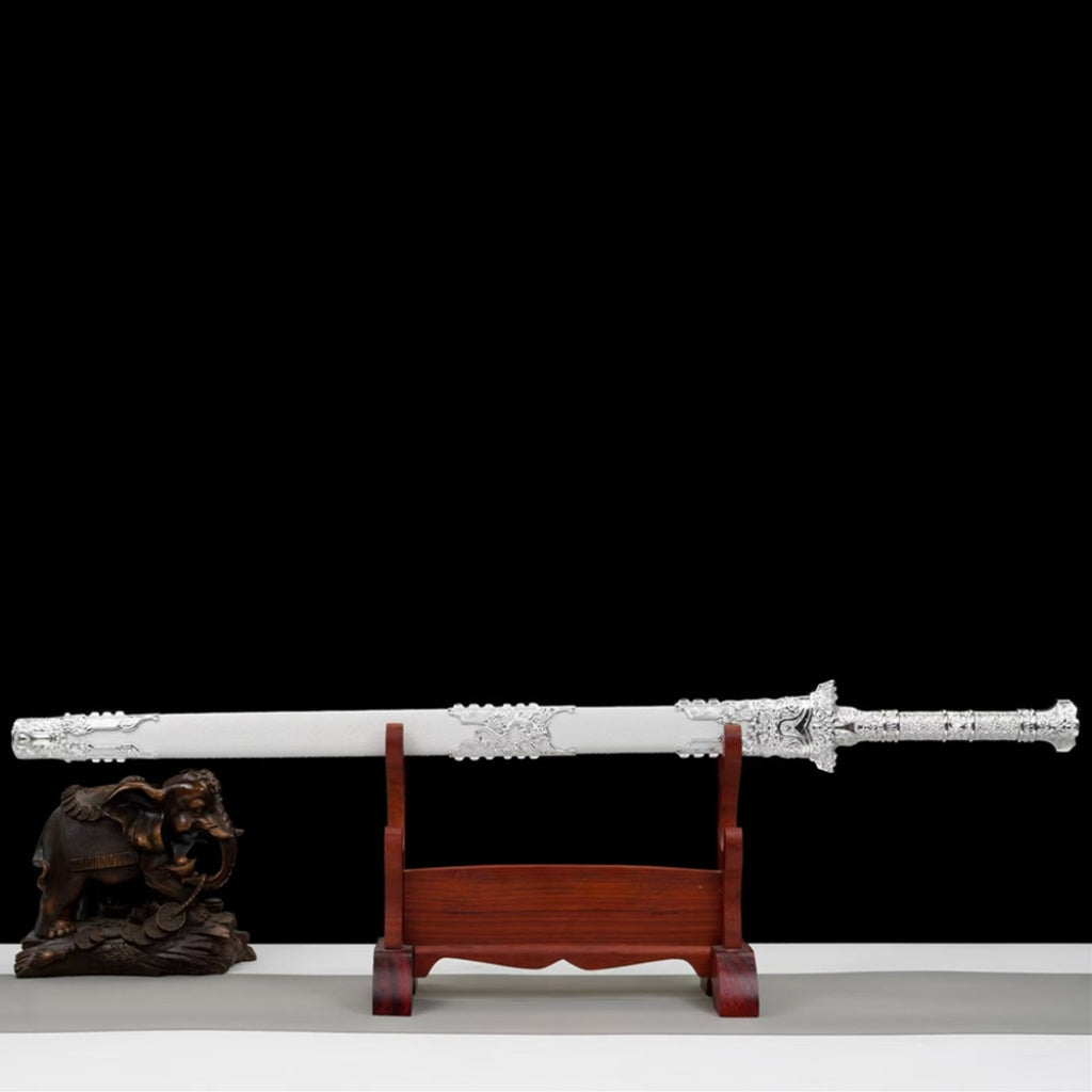 Hand Forged Integrated High Manganese Steel Tang Heng Dao Tang Dynasty Horizontal Saber Unsharpened Cold Weapon For Self Defense Practice