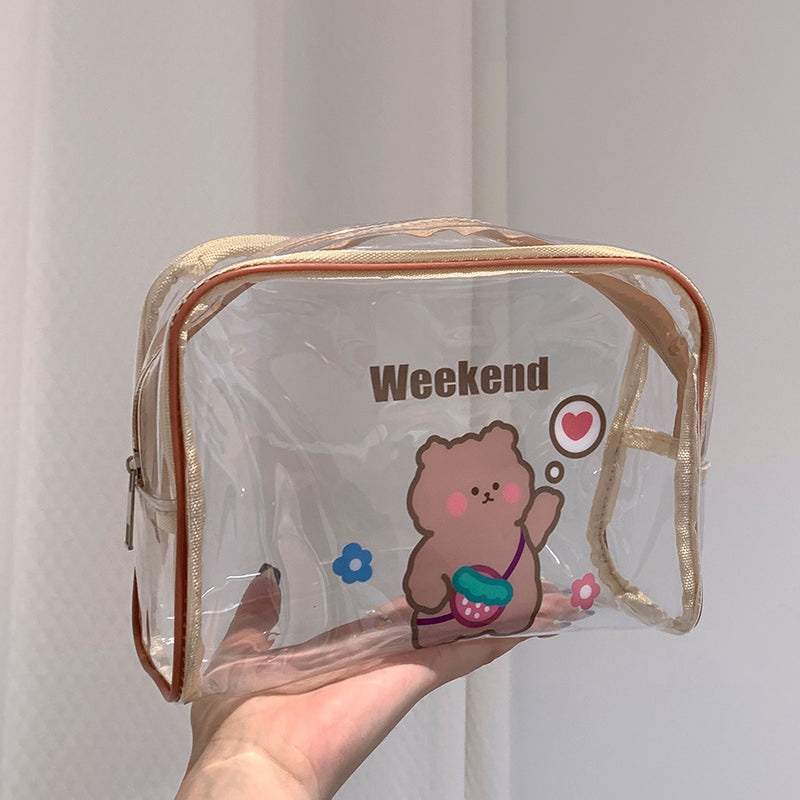 Women's Portable Pvc Simple Large-capacity Travel Wash Storage Bag