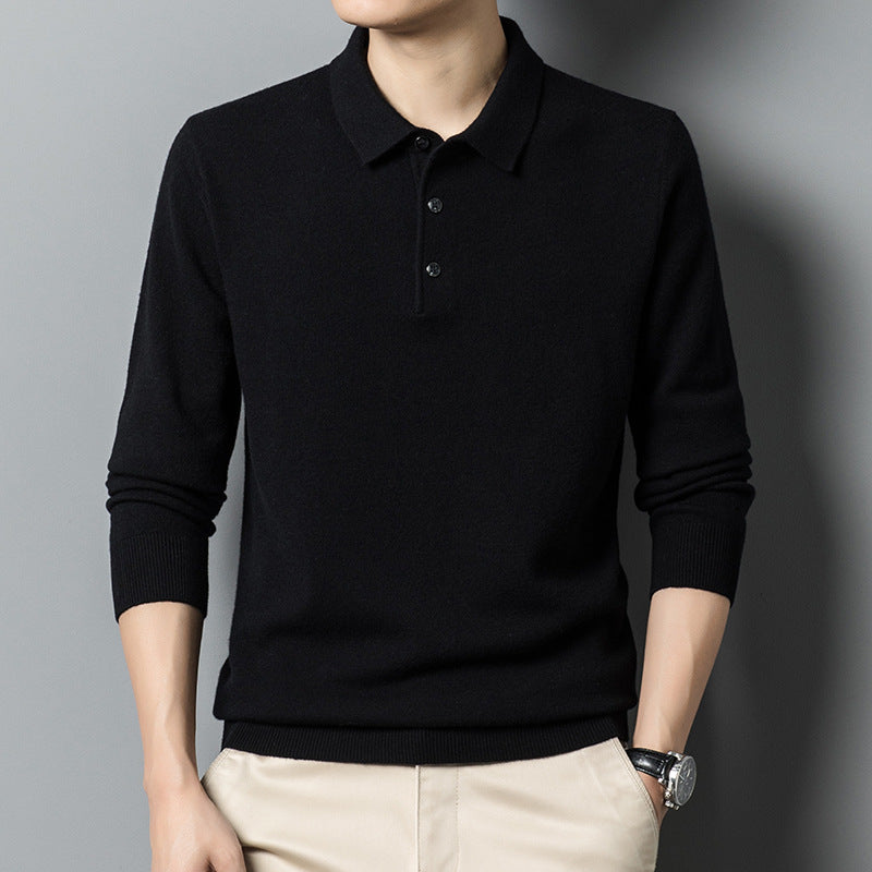 Efterår Casual Langærmet Polo Sweater