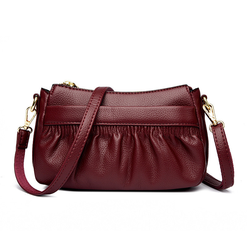 Genuine Leather High-end Textured Shoulder Sling Bag