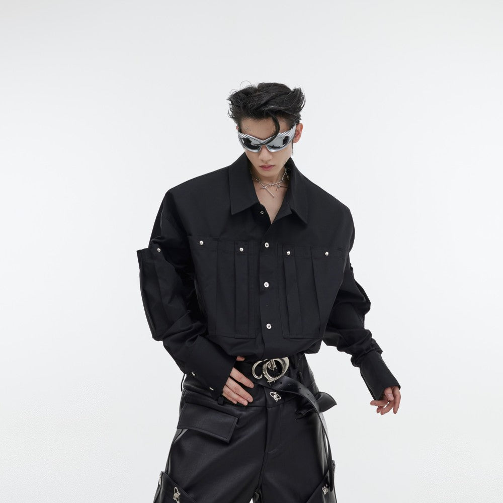 Metal Decorated Cardigan With Long Sleeves For Men