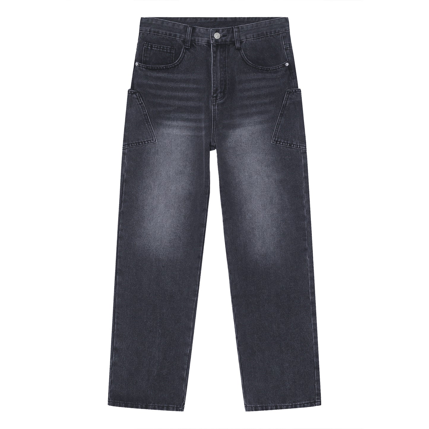 Personalized Pocket Korean Fashion Type Loose Straight Hip Hop