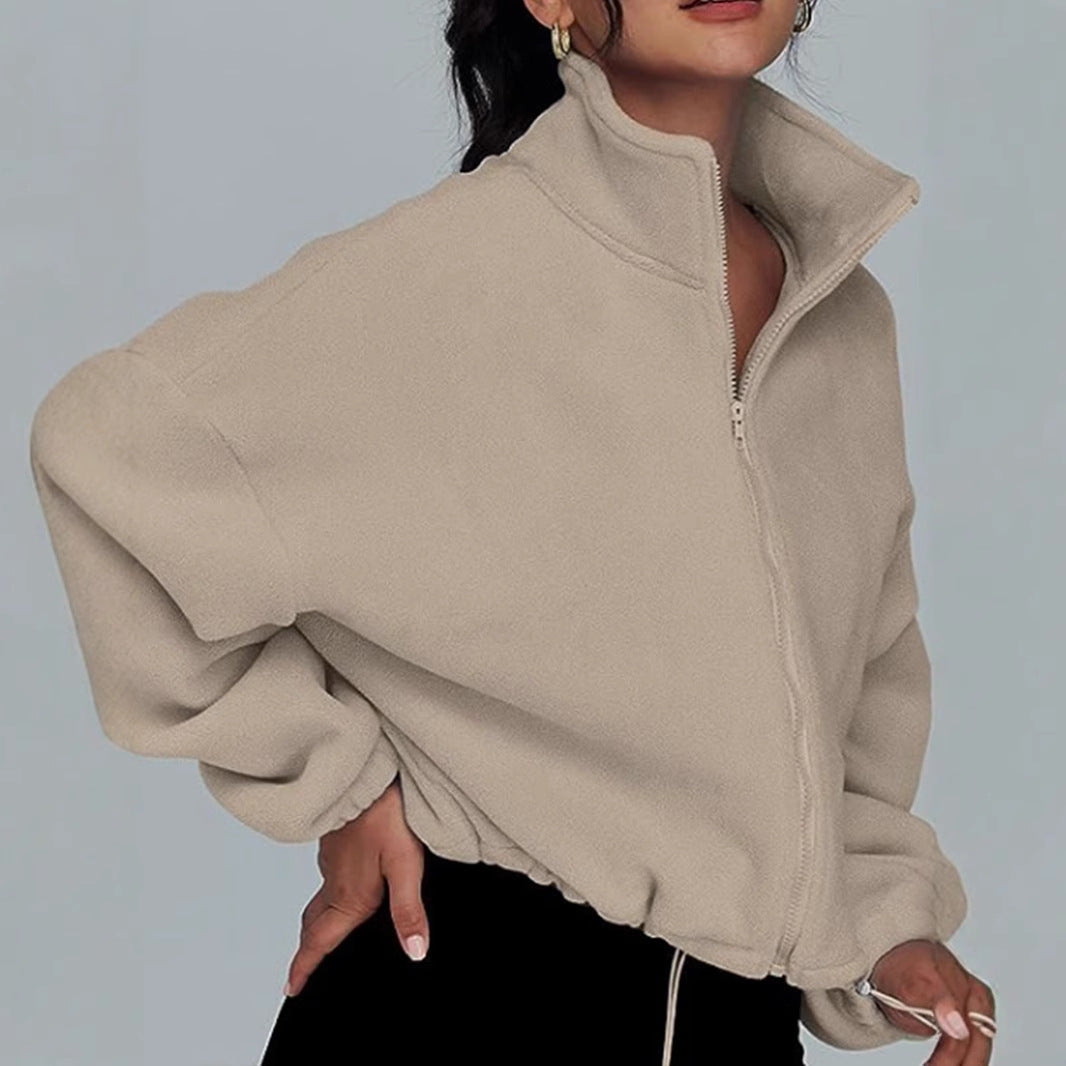 Løs Revers Cardigan Lynlås Sweater