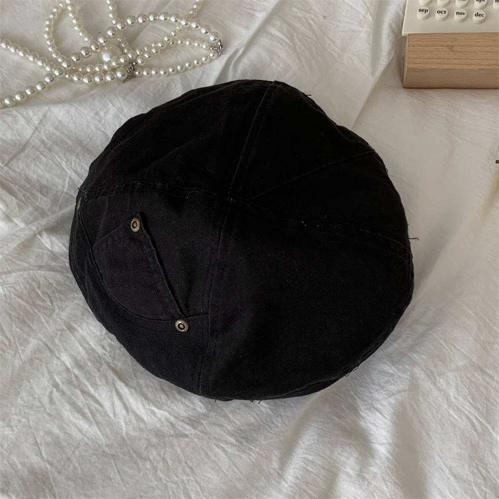 Women's Retro Washed Denim Beret