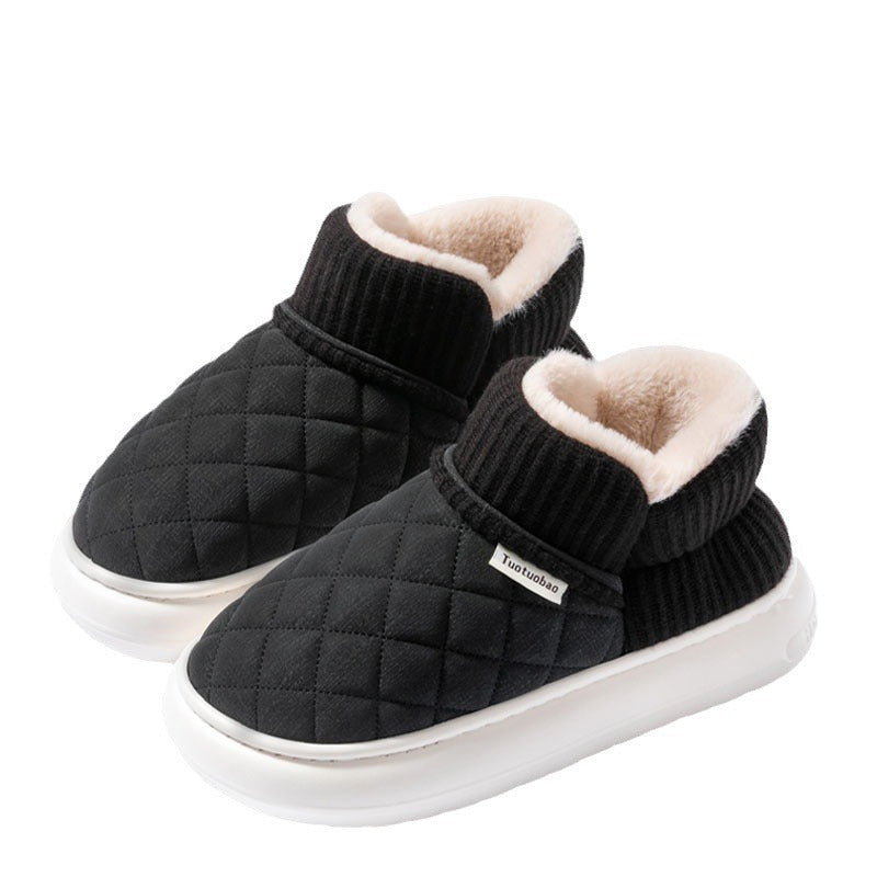 Thick Bottom Non-slip Cotton Shoes Women's Wear-resistant Home Wear