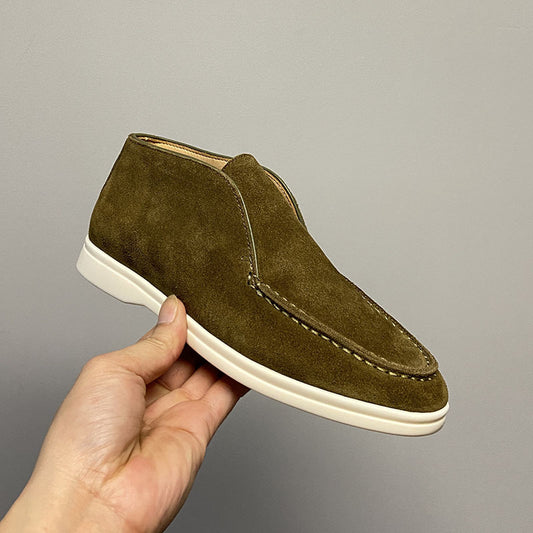 Retro flade ankelhøje loafers
