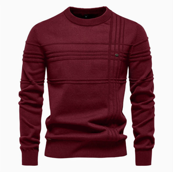 European Size Men's Round Neck Pullover