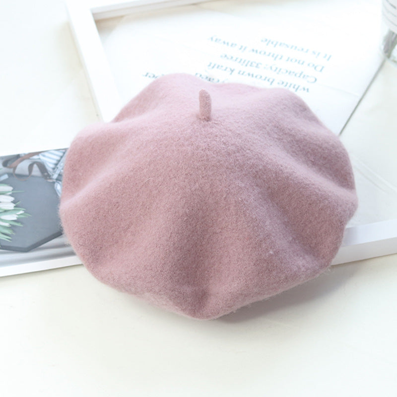 Children's Fashion Retro Warm Painter Woolen Knitted Hat