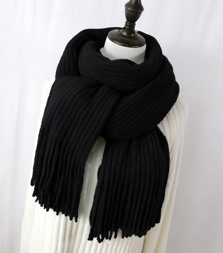 Versatile New Knitted Couple Thickened Warm Wool Scarf
