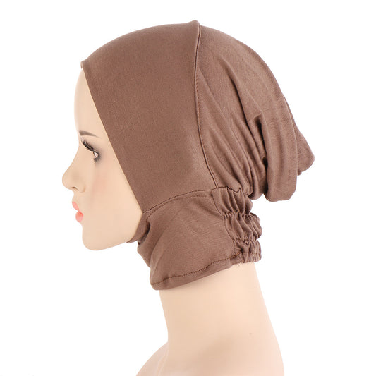 Solid Color Elastic Silk Cotton Four Season Pullover Hat