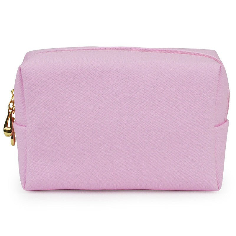 PU Leather Octagonal Square Makeup Storage Bag Simple Design