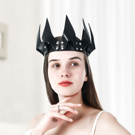 Creative Leather Crown Decoration Party Headgear