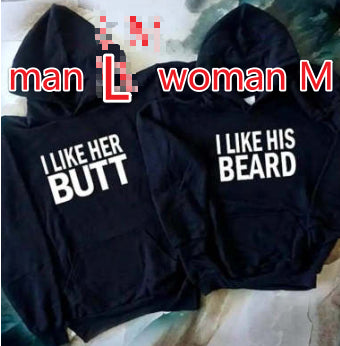 I LIKE HER BUTT I LIKE HIS BEARD Hoodie