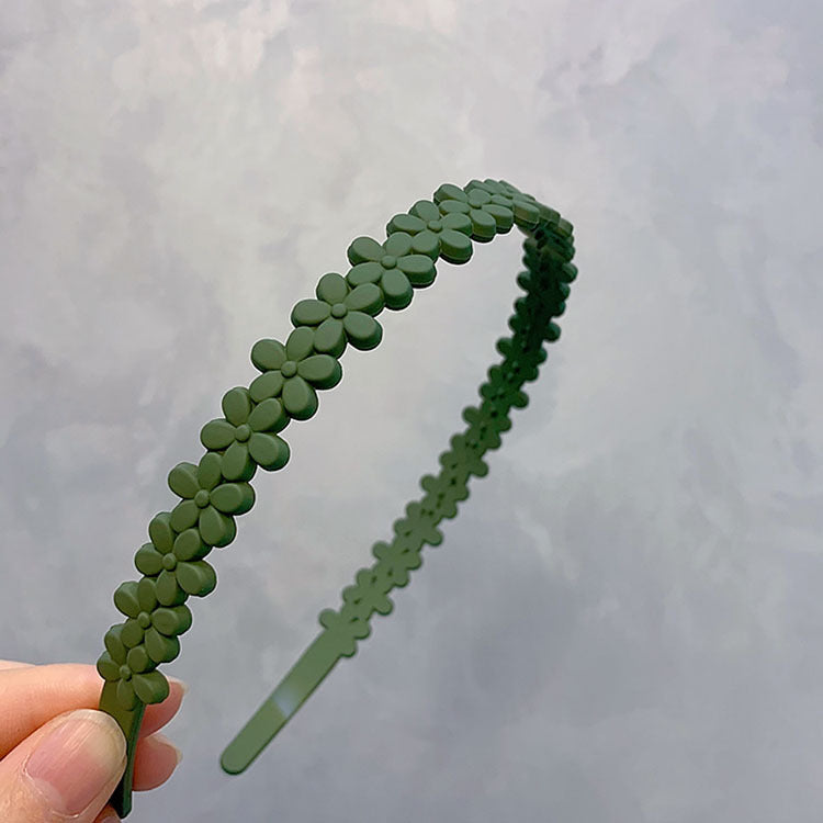 Rubber Paint Frosted Headband Candy Color Head Buckle Fixer Anti-broken Hair Accessories