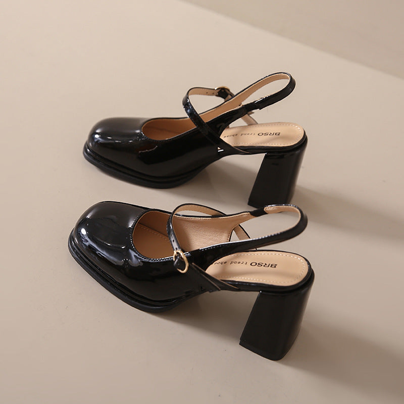 French Toe Cap New High Heel Sandals Women