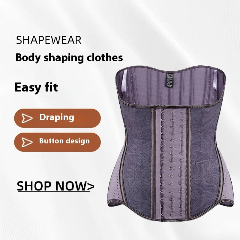 Latex Girdle Belly Band Breasted Waist Shaping Belt