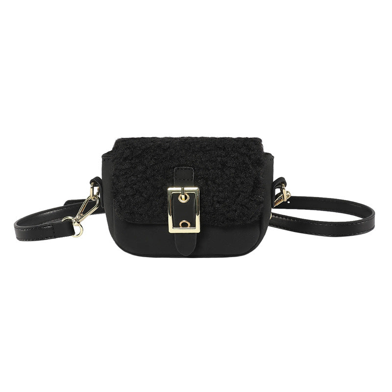 Plush Stitching Fashion Underarm Bag Women's Bag