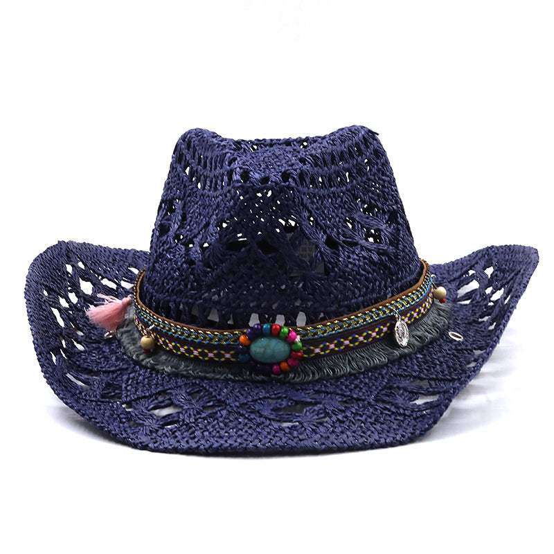 Natural Salt Grass Hand-knitted Western Cowboy Hat