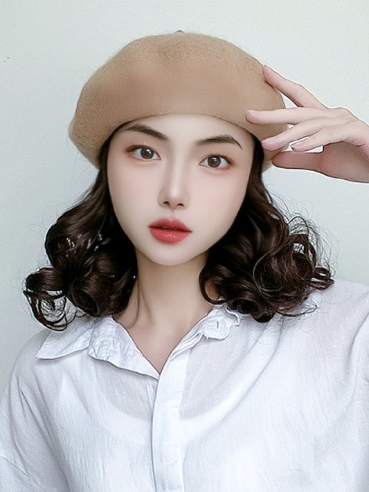 Women's Wig Hat Integrated Fashion Headgear