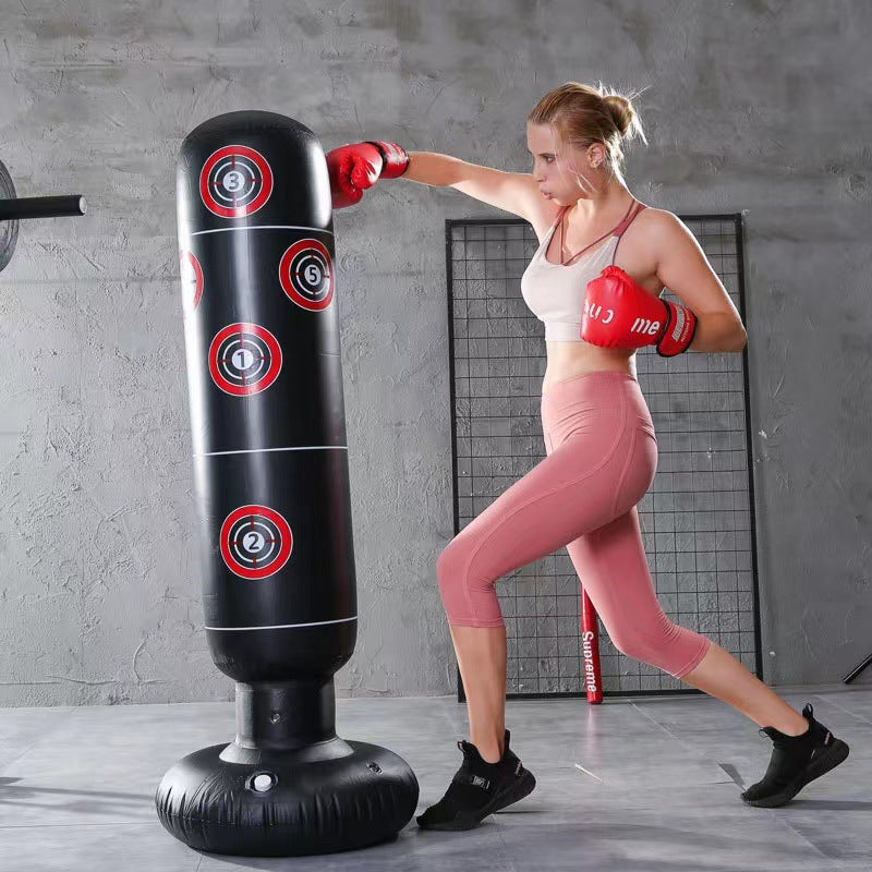 Leather Pattern Inflatable Boxing Column Tumbler Children's Vertical Fitness Vent Toys