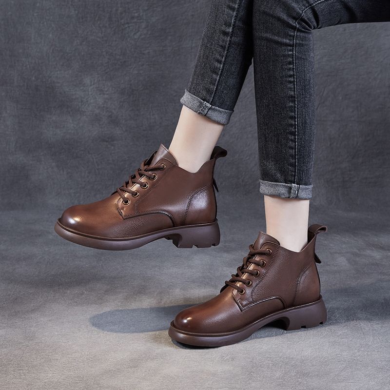 Women's Fashion Leather Martin Boots